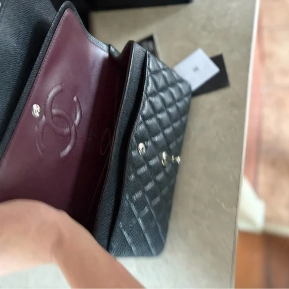 CHANEL Quilted Black Bag with Silver Accents - Picture 2 of 2